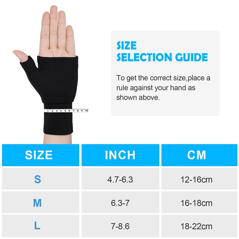 AOOWU Compression Support Thumb Splint, Pack of 2 Compressive Wrist