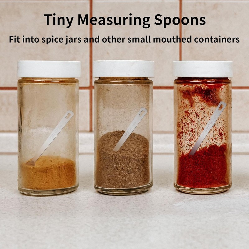 KIPTVO 5PCS Mini Measuring Spoons Set Stainless Small Teaspoon Micro