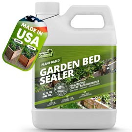 64oz Garden Box Sealer - Covers 37.5 to 187.5 sq ft., Ideal Garden Bed Sealer - Wood Waterproofing, Food Safe Sealant - Wood Sealant That Protects Against Sun, Water & Weather Damages