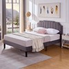 VECELO Full Size Upholstered Platform Bed Frame with Tufted Adjustable