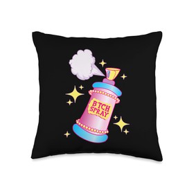 Best Bottle Spray Tees Funny Bug Fend of Rude People Spray Throw Pillow, 16x16, Multicolor