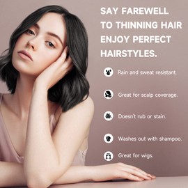 MIFELOY 2 Set Root Cover Up Powder, Dark Brown, Touch Up Hair Color for Grey, Roots Coverage Powder for Thinning Grays Hairline, Roots Concealer for Beard Line Eyebrow, Instantly Conceals Hair Loss