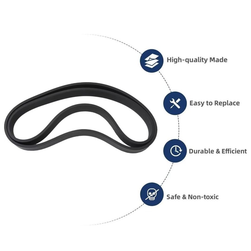 HaeKap 2-Pack Black Replacement Belts for Bissell Models 2252 2253