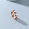 Adreamz 6mm Rose Gold Rosary Cross Ring for Men Women