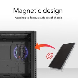 2 in 1 ARGB PWM Fan Hub, 16 Way ARGB PWM Fan Hub, SATA Interface Power Supply Magnetic 4Pin PWM 3Pin ARGB Case Fan Hub with Acrylic Case