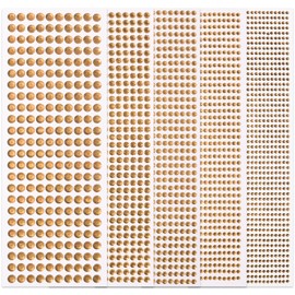 3555Pcs Rhinestone Stickers Self Adhesive Gem Stickers Jewels for Crafts, Stick on Gems Rhinestones Stickers Glitter Tattoos Festival Accessories for Scrapbooking Embellishments DIY Crafts(Yellow)