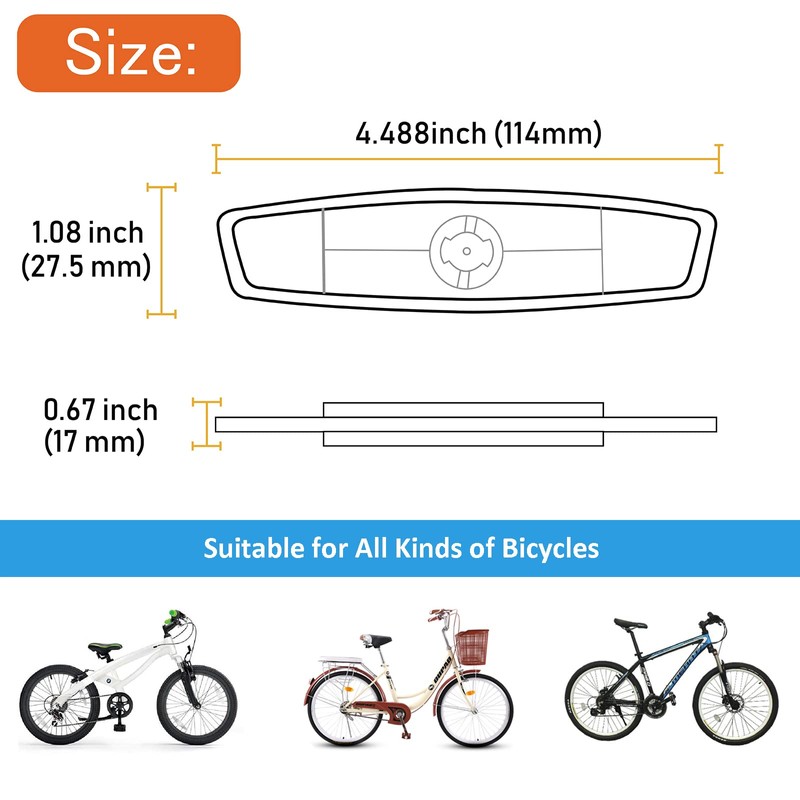 WELNENT Bicycle Wheel Reflectors JIS/BS/AS/CPSC 2pcs Warning MTB Road (White,