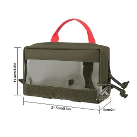 KRYDEX Clear Top Insert Bag Packing Organizer Ranger Green for D3 Backpack Small
