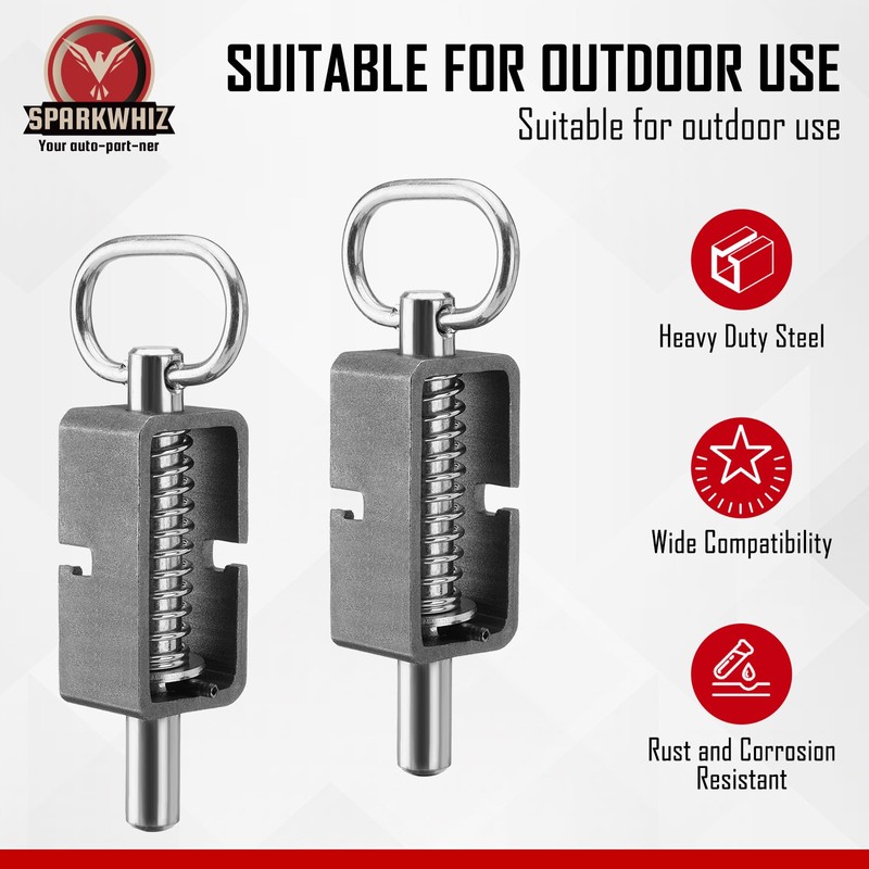 SPARKWHIZ Weld-On 5/8" Spring Latch Assembly with Plain Tube, Trailer