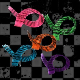 Emo Scene Hair Extensions (Zebra Stripes) - Color: Hot Pink, Size: One Size