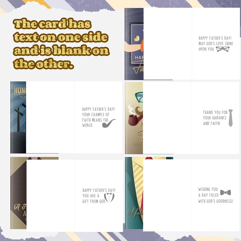 Motiskyy 100 Sets Fathers Gift Religious Cards with Envelopes Stickers