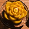 Sunbeam Candles 100% Pure Beeswax Lotus Candle | 40-Hour Long
