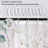 Stall Shower Curtain, Sage Green and Gold Eucalyptus Small Shower