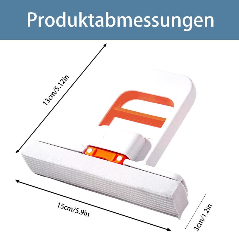 Pack of 2 Mini Foldable Desktop Mop, Portable Squeeze Sponge