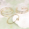 YOVORO 3Pcs Arm Cuff for Women Boho Coil Arm Cuff