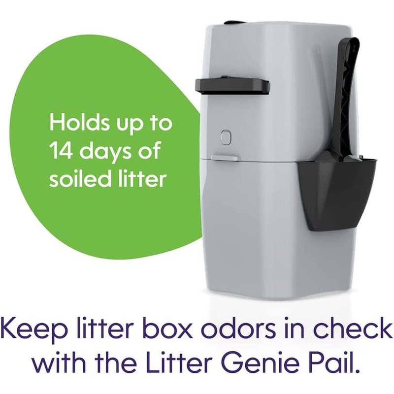 Litter Genie Standard Pail (Silver) | Cat Litter Waste Disposal