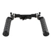 CAMVATE ロゼットハンドルグリップ（2本セット）＋15mmダブルロッドクランプ ロゼットアダプター 1/4"ネジ穴付き DSLRカメラ、フォローフォーカス用