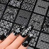 30 Sheets White Lace Nail Stickers Flower Nail Stickers for