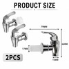 2-Pack Push Beverage Dispenser Water Spigot, Abs Plating Material