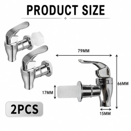 2-Pack Push Beverage Dispenser Water Spigot, Abs Plating Material