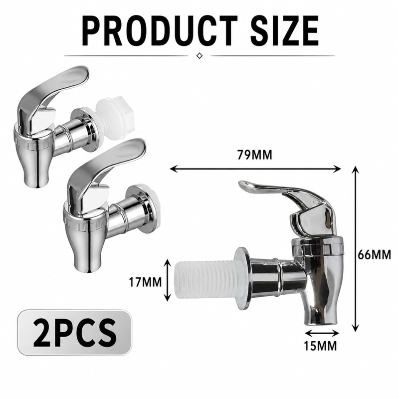 2-Pack Push Beverage Dispenser Water Spigot, Abs Plating Material