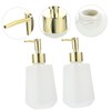 ABOOFAN 2pcs Refillable Ceramic Shampoo Dispenser Elegant Bathroom Soap Pump