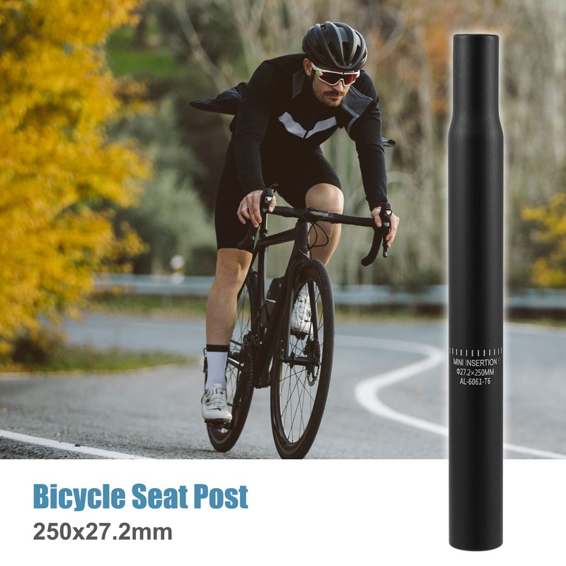 X AUTOHAUX 27.2x250mm Bicycle Seat Post Aluminum for MTB Mountain