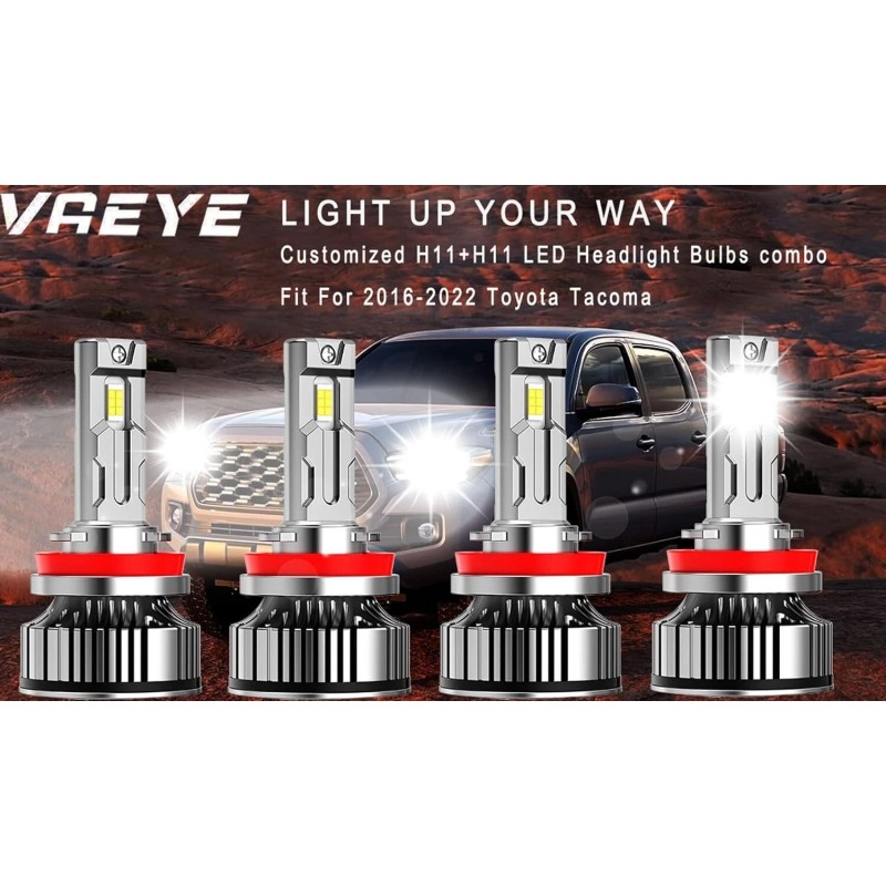VAEYE H11 High Beam & H11 Low Beam LED Headlight