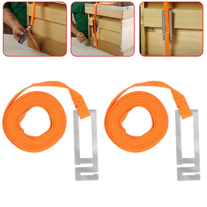 2Pcs Beehive Belt Portable Fixed Tightening Beehive Bundling Beekeeping AccessoryOrange