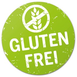 Finest-Folia (R001 Gluten Free) Sticker Diameter 20 cm Organic Vegan Vegetarian Gluten Free Lactose with Protective Laminate