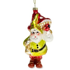 Sikora BS327 Glass Christmas Tree Ornaments Tree Gnome Figurine 12 cm