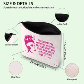 Singer Album Makeup Bag Singer Fans Gift Song Lyrics Inspired Cosmetic Bag Singer Merchandise (True Beauty CA)