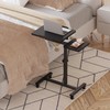 JXINONT Overbed Table, Adjustable Laptop Stand, Computer Workstation Desk, Adjustable
