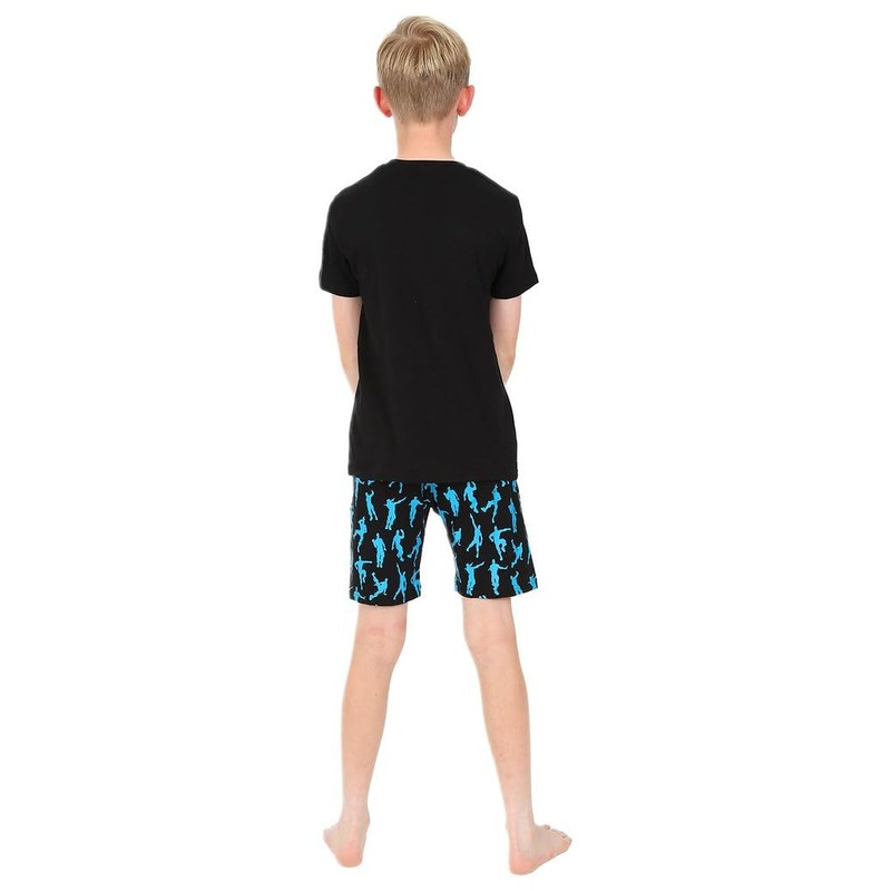ThePyjamaFactory Brand Boys Emote Legend Dance Gaming Pyjamas Black Blue