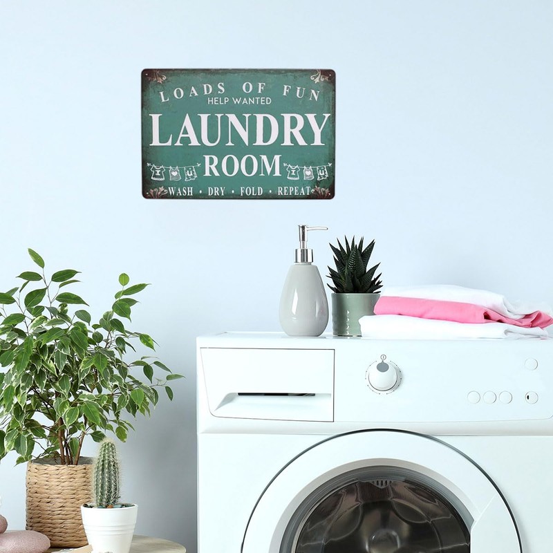 Laundry Room Loads of Fun Vintage Tin Sign