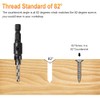 Countersink Drill Bit Set, 5Pcs Woodworking Counterbore Hole Drill Bits