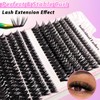 Mixed Size False Eyelashes Lash Clusters, 240pcs/set Natural Look Eyelashes