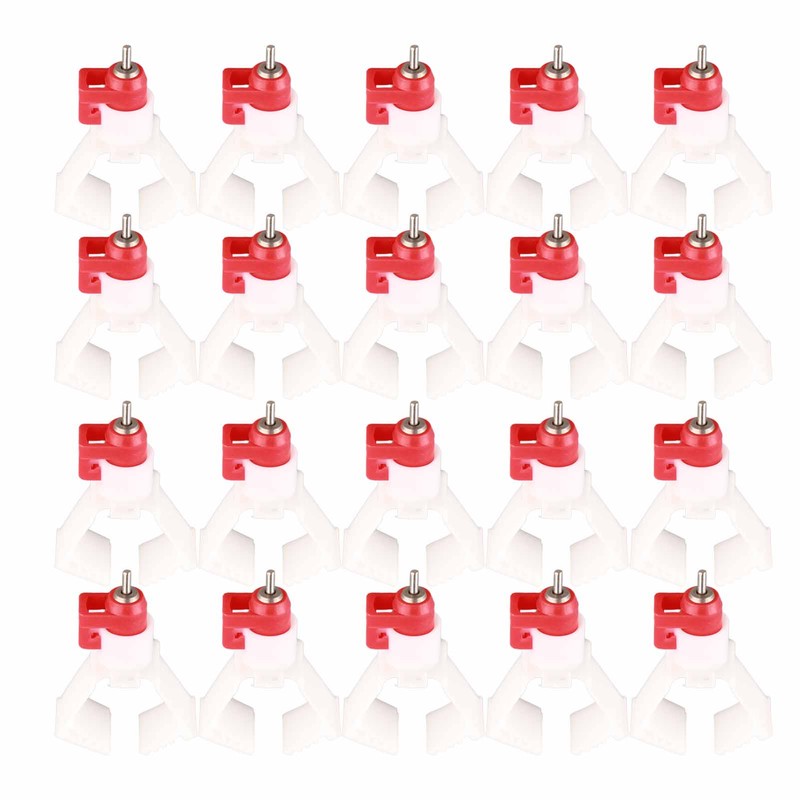 20Pcs Square Tube Automatic Poultry Drinker Drinking Nipple Farm Accessories