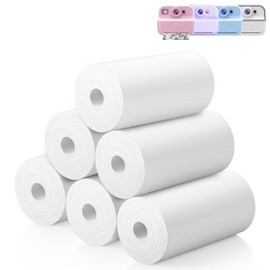 Kids Camera Instant Printing Paper, 6 Rolls Thermal Printing Paper Roll Refill, 57X25mm, Inkless HD Printing Photo Printing Paper Set for Most Kids Instant Camera