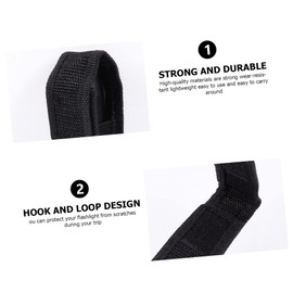 Kisangel Electric Torch Bag 4 Pcs Flashlight Pouch Tourch Pouch Belt Torch Holder Sturdy Construction Easy to Carry