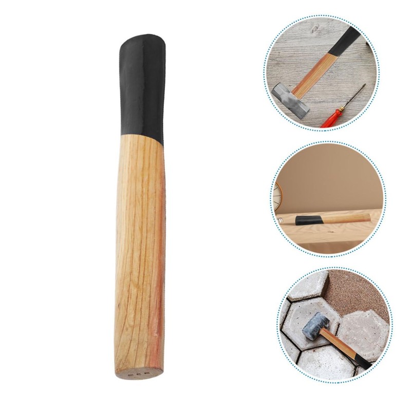 CHILDWEET Ergonomic Grip Wooden Hammer Handle Replacement Part for Camping