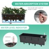 Aoodor 4Pcs 19.5" Rectangular Window Box Wall Mount/Railing Planter, Self-Watering