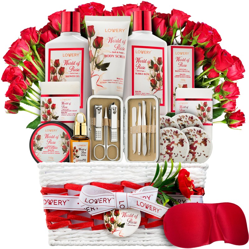 LOVERY- 35 PIEZAS DE BELLEZA Y CUIDADO PERSONAL cada canasta