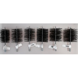 Stove Pipe Brush Wire Brush Heating Boiler Brush Chimney Stove Brush Pipe Brush Square Made of Stable Steel Wire Fireplace Sweeper Quality (130 x 180 mm)