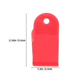 TOPBATHY Set di 4 clip di sicurezza universali per tappeti da corsa pinze a molla in plastica, colore: nero e rosso, accessori di ricambio per chiave di arresto di emergenza serraggio-cavo per