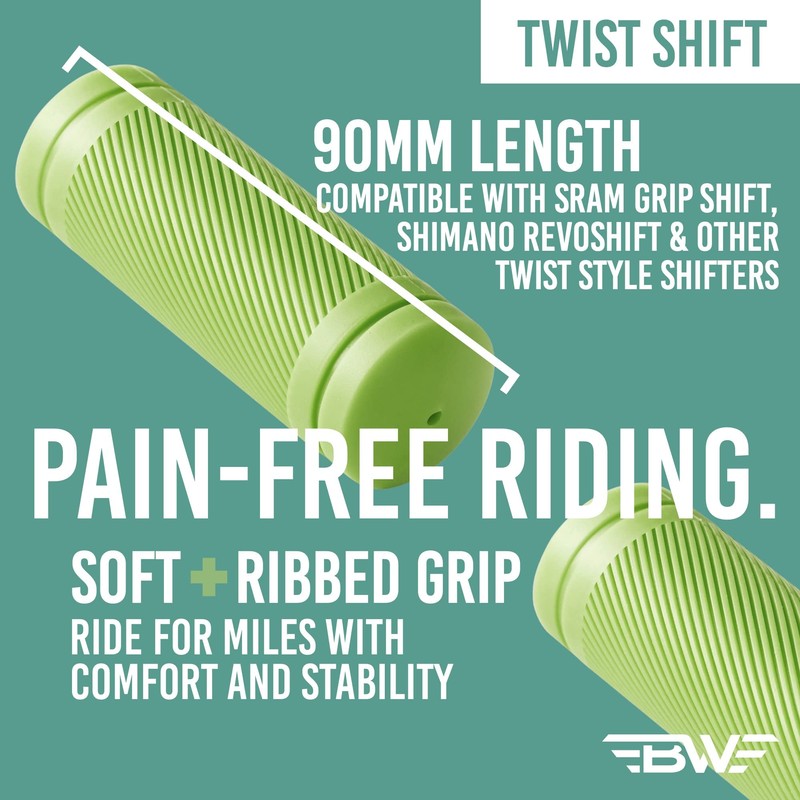 BW USA 90mm Short Twist Grips – Green