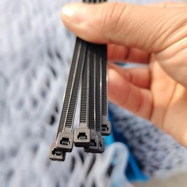 Heavy-Duty Cable Ties 8.8 x 400mm (50pcs, 90kg Tensile Strength) & 4.8 x 250mm (100pcs, 22kg) – Black Nylon Zip Ties, Self-Locking, UV and Heat Resistant, for Home, Garden, Garage and Industrial Use