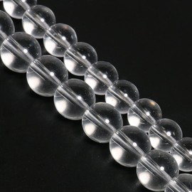 Yochus 8mm Natural Stone Beads for Jewelry DIY Making Bulk,Natural Smooth Clear Quartz Stone Loose Beads,Bracelet Making