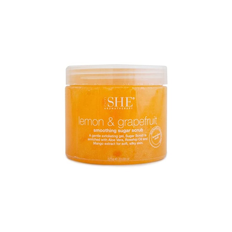 OM SHE Aromatherapy Lemon & Grapefruit Sugar Scrub