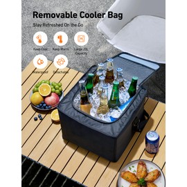 AstroAI Car Trunk Organizer Storage Large for SUV, Truck, Pickup, Collapsible Trunk Organizer Portable Storage Box with Cooler Bag, Foldable Cover, Nylon Handles, PU Bottom and PE Plate